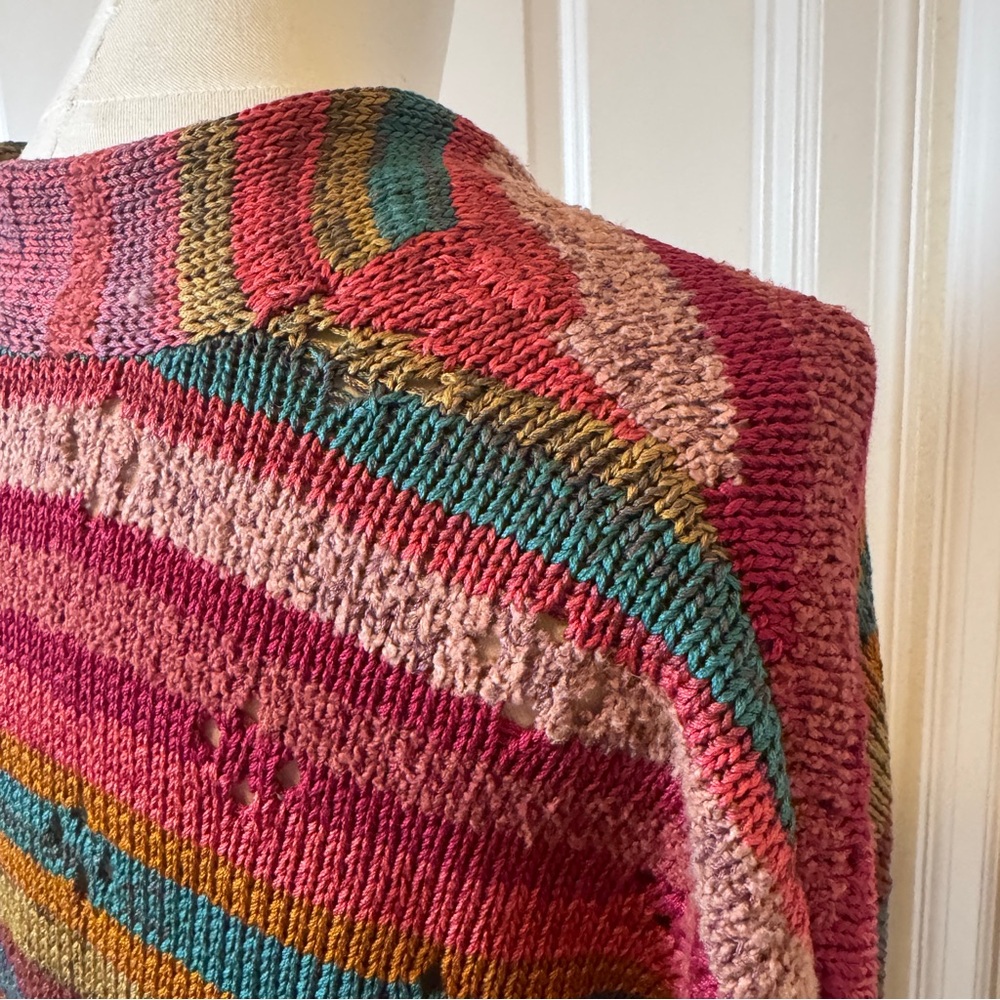 Peruvian Connection Vibrant Striped Cardigan - image 6